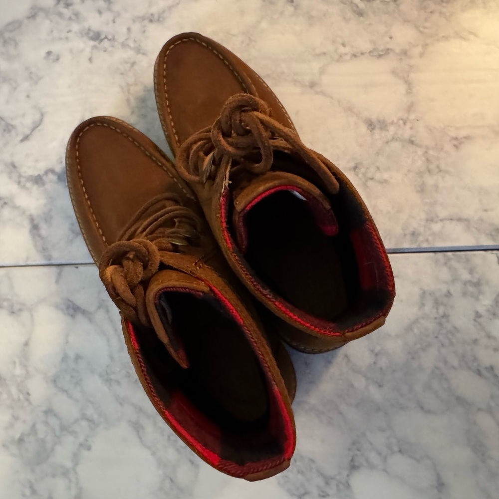 Sperry A/O Tan Leather Winter Boots - Picture 3 of 9
